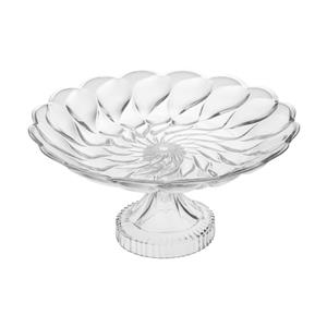 شیرینی خوری شیشه و بلور اصفهان سری فلورانس کد 140 Esfahan Glass Florence 140 pastry Dish