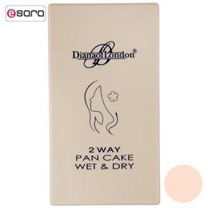 پنکیک دایانا آف لاندن سری 2Way Pan Cake Wet and Dry مدل Ivory Beige شماره 112