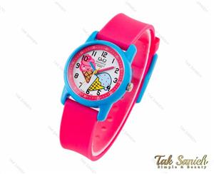 ساعت مچی دخترانه صورتی کیو کیو مدل QQ-3092-K