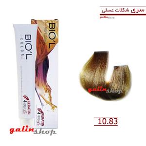 رنگ موی بیول سری Choclate Honey مدل بلوند شکلات عسلی پلاتینه شماره 10.83 Biol Choclate Honey Platinum Choclate Honey Hair Color 10.83