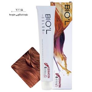 رنگ موی بیول سری Tobacco مدل بلوند تنباکو متوسط شماره 7.15 Biol Tobacco Medium Tobacco Hair Color 7.15