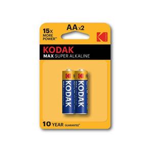 باتری قلمی الکالاین Kodak مدل Max Alkaline بسته دوعددی kodak AA Battery 