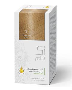 زی فام ​کیت رنگ مو شماره 9 بلوند خیلی روشن طبیعی Zi Fam 9 Very Bright Blonde Natural Hair Color Kit 50 ml