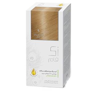 زی فام ​کیت رنگ مو شماره 9 بلوند خیلی روشن طبیعی Zi Fam 9 Very Bright Blonde Natural Hair Color Kit 50 ml