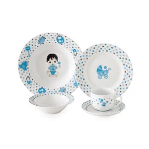 سرویس چینی 5 پارچه کودک نیوبرن آبی