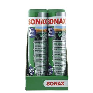 دستمال تمیزکننده داخل مایکرو فایبرپلاس سوناکس مدل 416541 بسته 2 عددی Sonax Microfiber Cloth Pack 