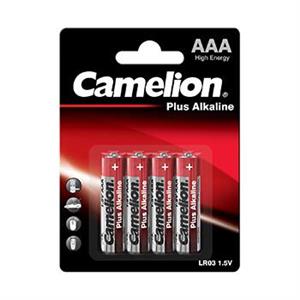 باتری نیم قلمی کملیون مدل Plus Alkaline بسته بندی 4 تایی 