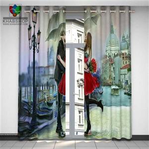 پرده ساتن Guzel مدل عاشقانه سه بعدی 3D