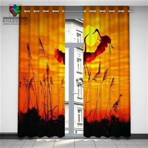 پرده ساتن Guzel مدل غروب سه بعدی 3D