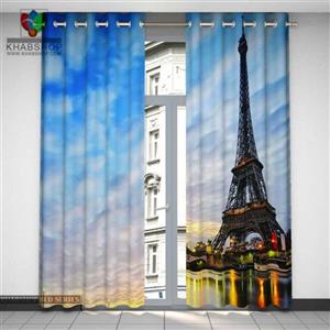 پرده ساتن Guzel مدل پاریس P5 سه بعدی 3D