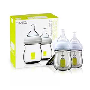 شیشه شیر یومیی مدل N100008-G ظرفیت 160 میلی لیتر بسته 2 عددی Umee N100008-G Baby Bottle 160 ml Pack Of 2
