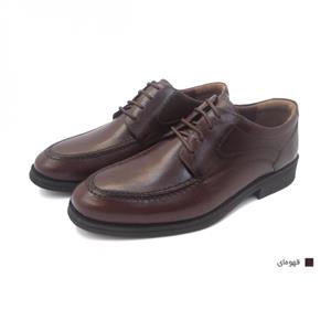 کفش مردانه چرم طبیعی قهوه‌ای کلاسیک ساعتی 