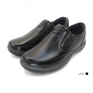 کفش مردانه چرم طبیعی مشکی موناکو 