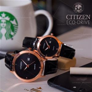 ست ساعت زنانه ومردانه Citizen مدل Mark (قاب مسی)