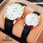 ست ساعت زنانه و مردانه Omega مدل Exel (بندمشکی)