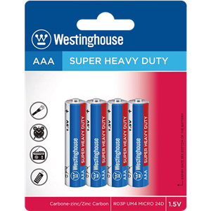 باتری قلمی وستینگ هاوس مدل Super Heavy Duty بسته‌ی 4 عددی Westinghouse Super Heavy Duty AA Battery Pack of 4