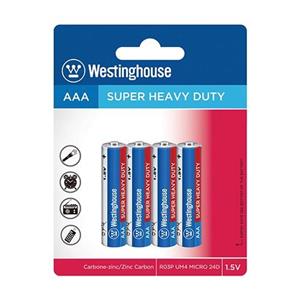 باتری قلمی وستینگ هاوس مدل Super Heavy Duty بسته‌ی 4 عددی Westinghouse Super Heavy Duty AA Battery Pack of 4