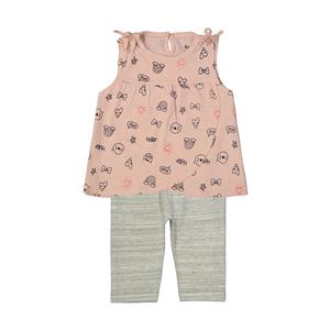 ست تاپ و شلوار دخترانه رابو مدل 2051121-84 Raboo 2051121-84 Top and Pants Set For Girls