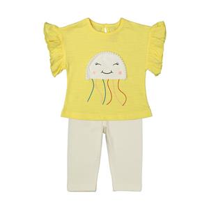 ست تی شرت و شلوار دخترانه رابو مدل 2051123-11