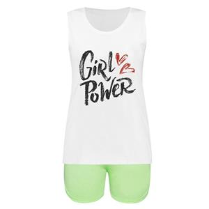 ست تاپ و شلوارک زنانه طرح Girl Power کد 703