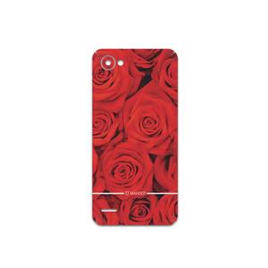 برچسب پوششی ماهوت مدل Red-Flower مناسب برای گوشی موبایل ال جی Q6 MAHOOT Red-Flower Cover Sticker for LG Q6