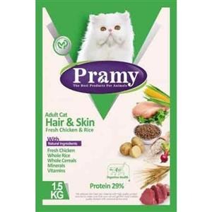 غذای خشک پرامی Pramy گربه مخصوص پوست و مو 1.5 Kg 