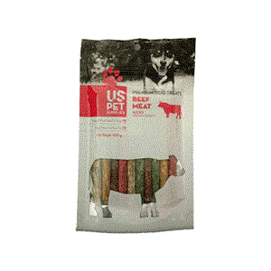 تشویقی سگ یو اس پت مدل گوشت گاو 100 گرم