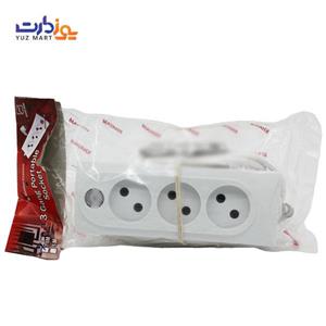 پریز سه خانه کلاسیک خیام الکتریک - 1.8 متری
