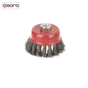 فرچه سیمی کاسه ای بافته شده ورگا قطر 75 میلی متری Verga Wire Plait Cup Brush 75mm 