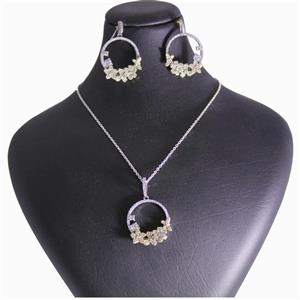 نیم ست نقره زنانه طرح پروانه کد M1001 -