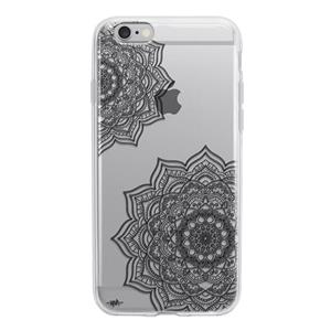 کاور ژله ای وینا مدل Black Flower Mandala مناسب برای گوشی موبایل آیفون 6/6S