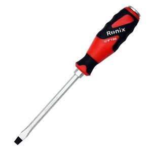 پیچ گوشتی دسته TPR ضربه خور سایز ۱۵۰×۸ دوسو رونیکس مدل Ronix RH-2987