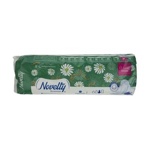 نوار بهداشتی بالدار ناولتی مدل Classic سایز خیلی بزرگ بسته 8 عددی سایز3 مخصوص شب Novelty X Large Sanitary Pad Pcs 