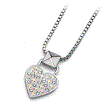 گردنبند قلب خوش شانس الیور وبر Oliver Weber Pendant Crystal Lucky Heart White 11552R