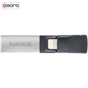 فلش مموری لایتنینگ و USB3.0 سن دیسک مدل iXPAND ظرفیت 128 گیگابایت Sandisk iXPAND Lightning and USB3.0 Flash Memory - 128GB