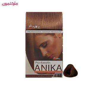 کیت رنگ مو آنیکا سری Pro Keratin مدل Chocolate شماره 6.65 Anika Pro Keratin Chocolate Hair Color Kit 6.65