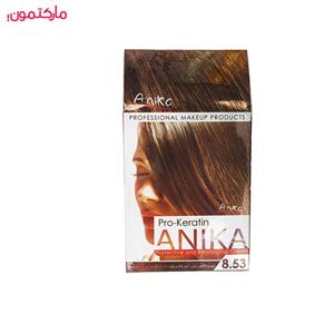 کیت رنگ مو آنیکا سری Pro Keratin مدل Cacao شماره 8.53 Anika Pro Keratin Cacao Hair Color Kit 8.53