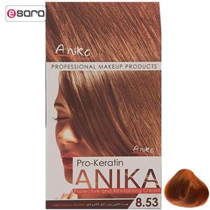 کیت رنگ مو آنیکا سری Pro Keratin مدل Cacao شماره 8.53 Anika Pro Keratin Cacao Hair Color Kit 8.53