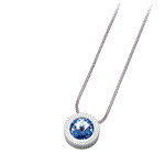 گردنبند استیل تعبیر الیور وبر Oliver Weber Pendant Steel Phrase Diamond Blue 66019-215