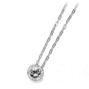 گردنبند افزون نقره ای الیور وبر Oliver Weber Pendant More Basic Crystal 11330R