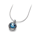 گردنبند ساید الیور وبر Oliver Weber Pendant Side Aqua 11260-202