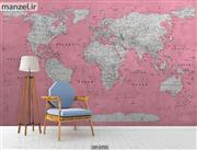 پوستر دیواری طرح نقشه جهان ۳۷۵۵-DP