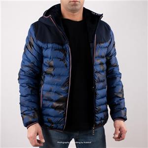 کاپشن مردانه سرمه ای روشن طرح ارتشی مونکلر Moncler Puffer Jacket Longue Saison 