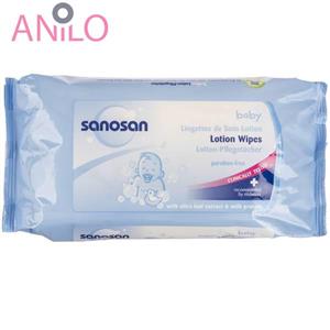 دستمال مرطوب کودک سانوسان مدل Baby Lotion - بسته 72 عددی Sanosan Baby Lotion Wipes 72pcs