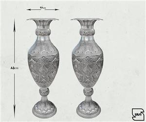گلدان برنجی قلم زنی اصفهان