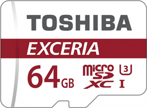 رم میکرو اس دی Toshiba Class 10 64 GB 64GB EXCERIA THN-M302R0640EA MICROSD C10,UHS-3 MEMORY 