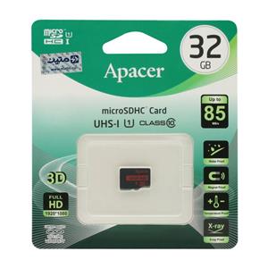 کارت حافظه micro SDHC اپیسر استاندارد UHS-I U1 ظرفیت 32 گیگابایت کلاس 10 بدون آداپتور Apacer micro SDHC 32GB UHS-I U1 Class10 Without Adapter