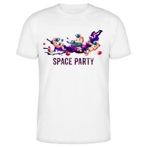 تیشرت آستین کوتاه مردانه طرح space party کد T33