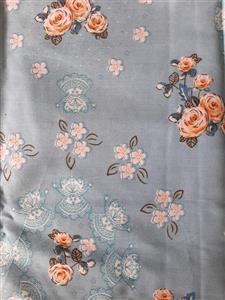 پارچه گل گلی آبی