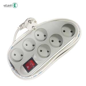 سیم سیار ۶ خانه کلید دار سیم ۳ متر ارزان